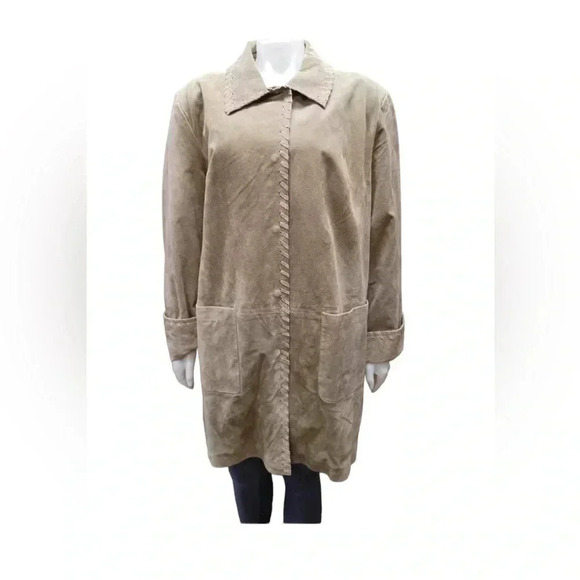 DC Collection Lined Suede Jacket Coat  Size XL - Picture 1 of 12